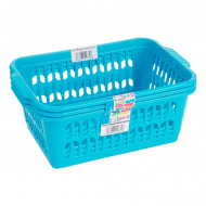Set of 3 Medium Blue Handy Baskets