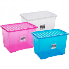 80 Litre Clear Boxes and Lids