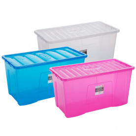 110 Litre Clear Boxes and Lids